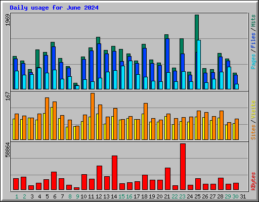 Daily usage for June 2024