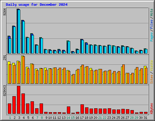 Daily usage for December 2024