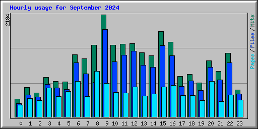 Hourly usage for September 2024