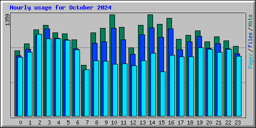 Hourly usage for October 2024