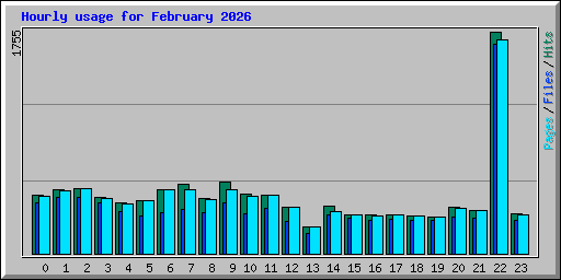 Hourly usage for February 2026