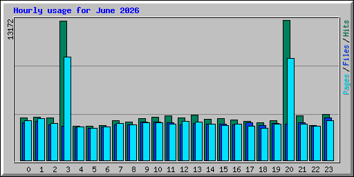 Hourly usage for June 2026