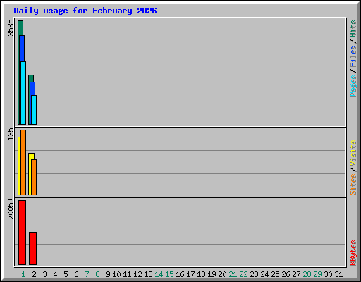 Daily usage for February 2026