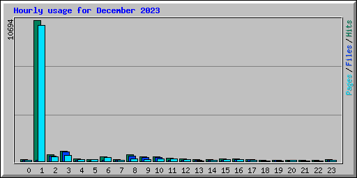 Hourly usage for December 2023