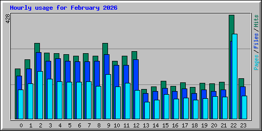 Hourly usage for February 2026