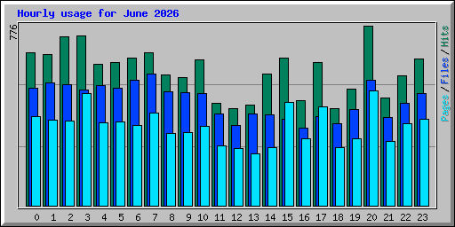 Hourly usage for June 2026